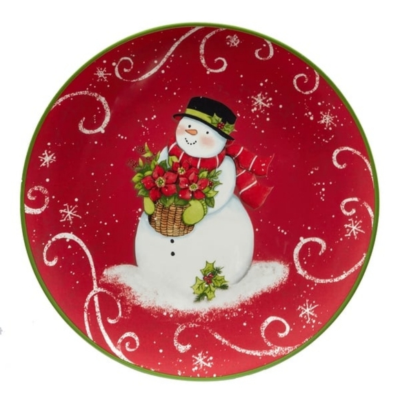 Certified International Holiday Magic Snowman 9" Dessert/Salad Plates, Set of 4 - Picture 4 of 7